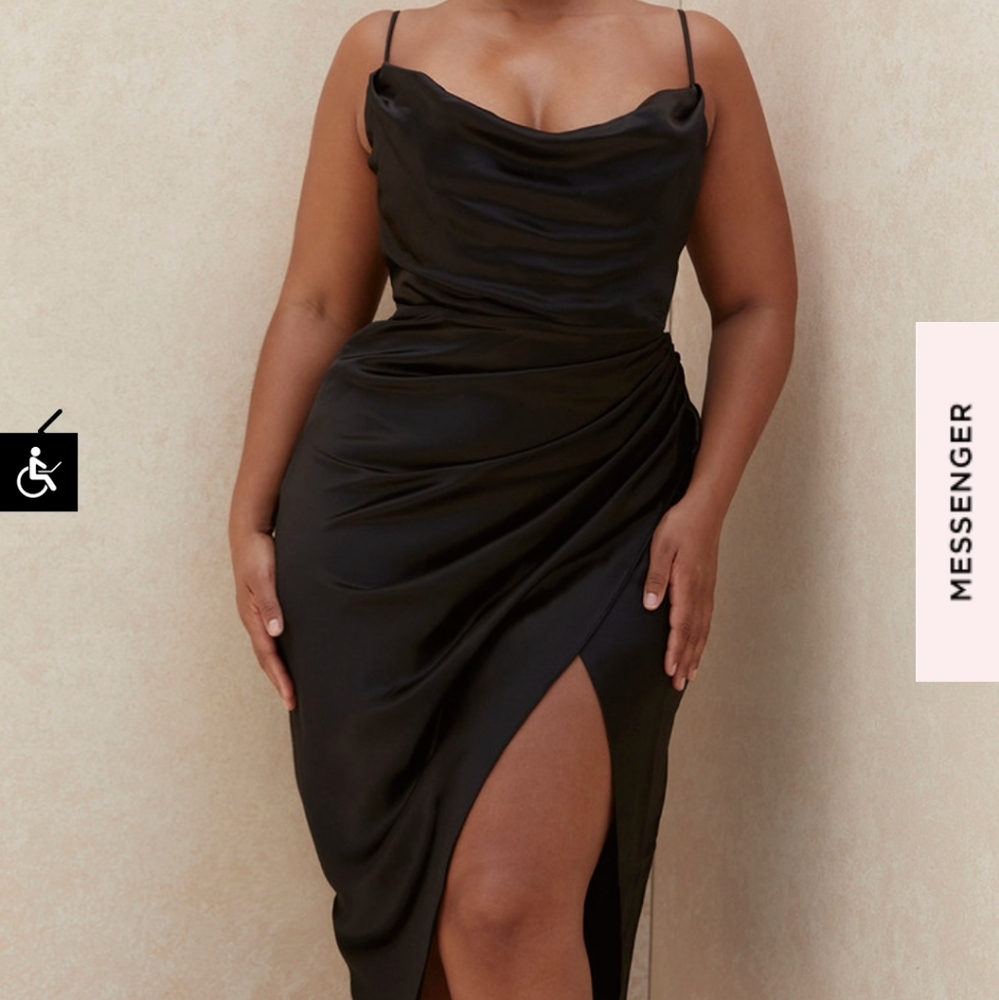 House of CB L+ black reva dress (sold)